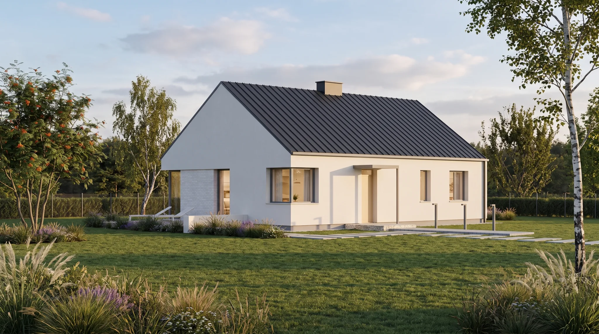 Projekt domu BIELSKO 3 od strony wejścia