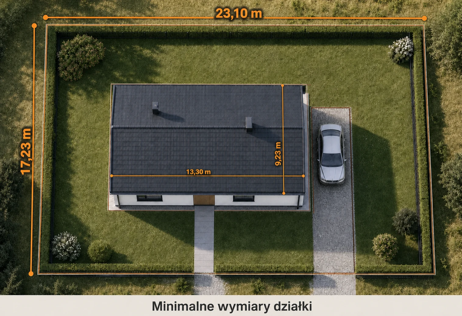 Przykładowy schemat usytuowania domu BIELSKO 3